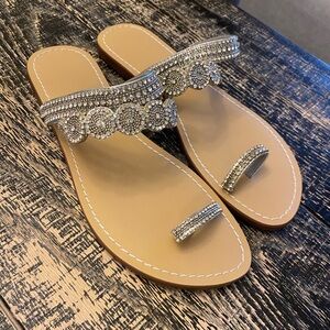 Women's Bohemian Silver Embellished Sandals